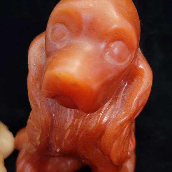 Vintage Wax Candle Cocker Spaniels Set of 3. White, rust and cream colors. - Picture 5 of 6